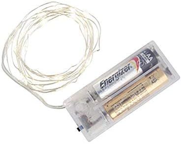 Battery Operated 6 ft Silver Fairy String Lights - LED Decorative Lights for Home & Party