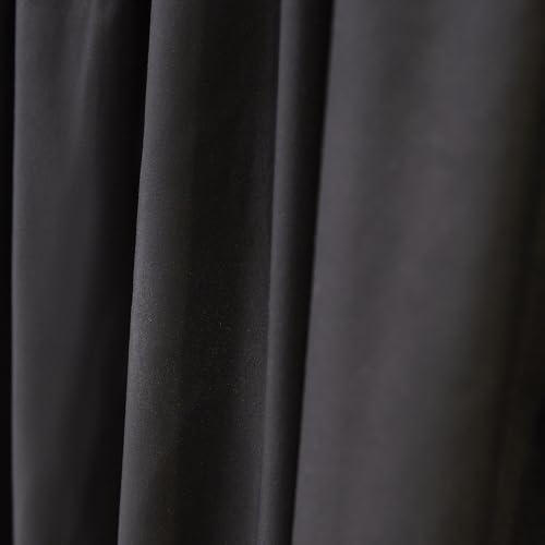 Mengersi King Size Black Canopy Bed Curtains Elegant Bedroom Decoration
