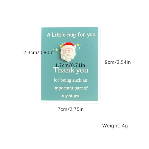 Set of 5 Christmas Pockets Hugs Gifts Bulk Mini Xmas Resin with