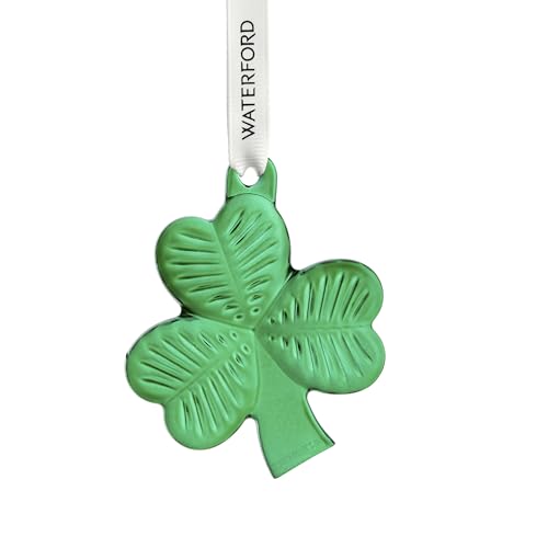 Mini Shamrock Green Ornament with Waterford Ribbon