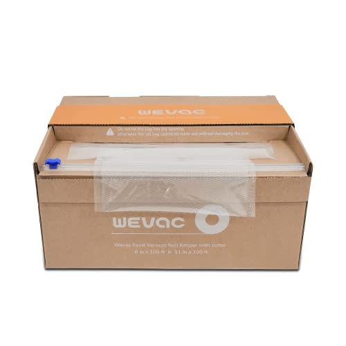 Wevac Vacuum Sealer Bags for Food, 8"x100' & 11"x100' Rolls with