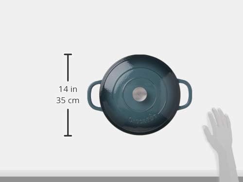 Crock-Pot Enameled Cast Iron Braiser with Lid - 5 Quart Capacity in Slate Gray