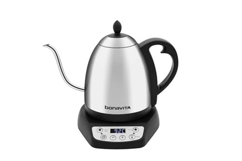 Bonavita 1L Digital Variable Temperature Gooseneck Electric Kettle - Plastic Black