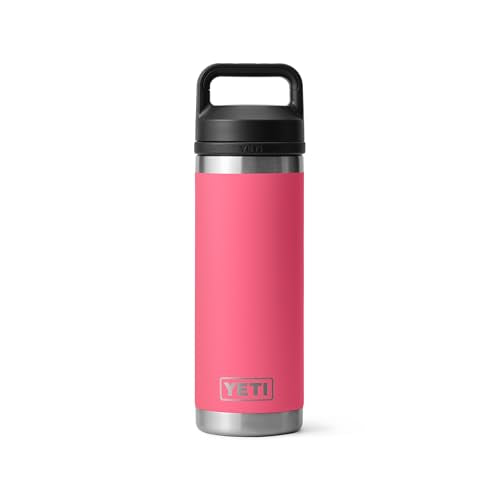 YETI Rambler 18 oz Insulated Stainless Steel Bottle Tropical Pink with Leakproof Chug Cap