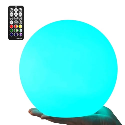 8-Inch LED Globe Light - Rechargeable RGB Hanging Ball Lamp - 1 Pack