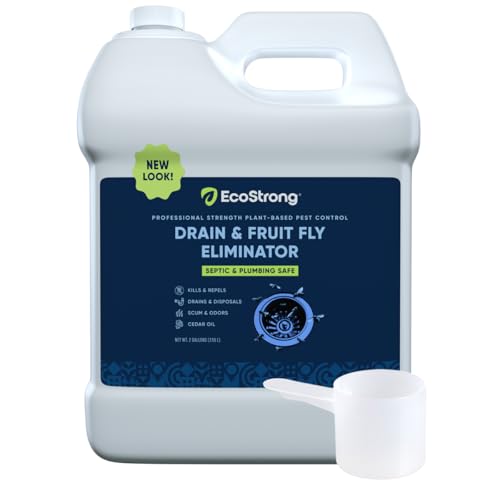 Eco Strong Drain Fly Eliminator Gel - 256 Fl Oz Drain & Sewer Fly Treatment with Scum-Busting Properties - Pack of 1