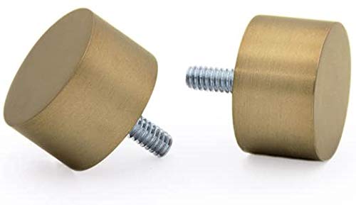 Extendable Gold Curtain Rod End Cap Set 120-240 Inch - Ivilon