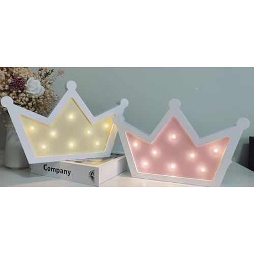 Pink Crown LED Light,Crown Lights Wall Decor,Princess Queen Kings Decoration Sign for Kids Room Home Living Room Bedroom Wedding Birthday Party Christmas