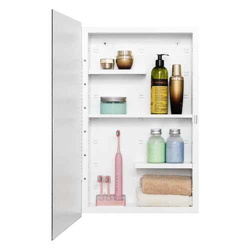White 16x26 Medicine Cabinet with Beveled Mirror & Adjustable Shelves - Variation of THIS listing