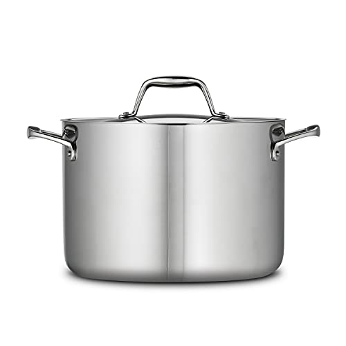 8-Quart Tri-Ply Clad Stainless Steel Stock Pot - Suitable for All Cooktops - Variation of STOCK POT / 8-Quart