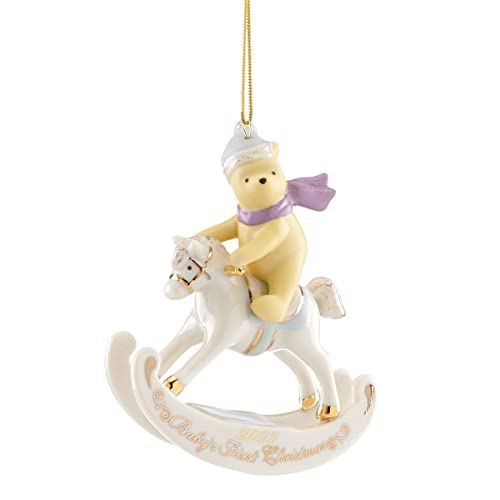 Baby's 1st Christmas Ornament Winnie The Pooh Porcelain Holiday Decor — Lenox 2023