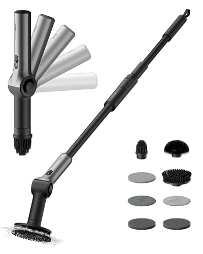 Cordless Spin Scrubber for Bathroom & Tile Cleaning - Extendable & Waterproof
