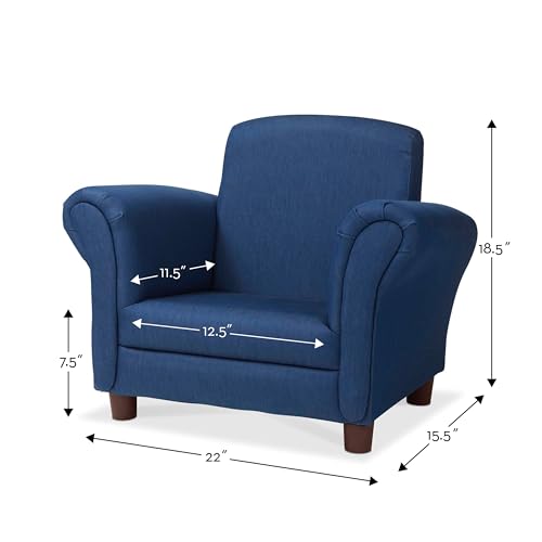 Melissa & Doug Denim Fabric Child’s Armchair (Kid’s Furniture, 23”L x