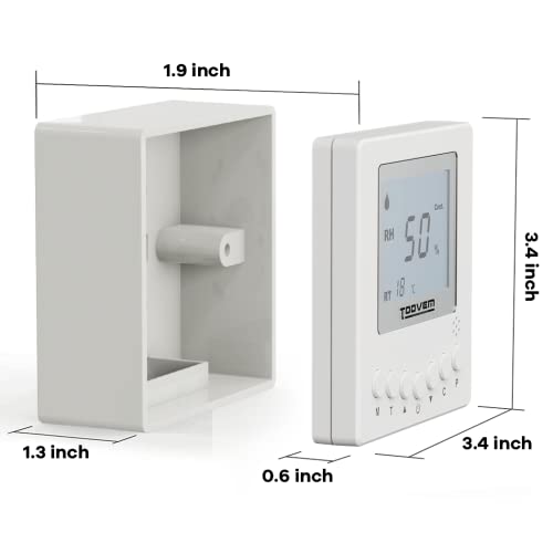 Remote Controller for Digital Humidity & Temperature Monitors - Wall Mount, LCD Display