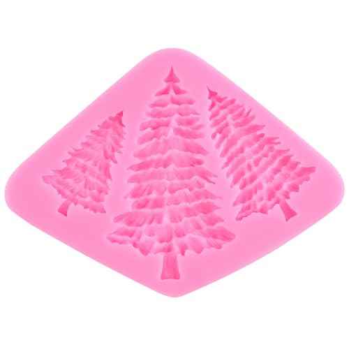 ZiXiang Christmas Tree Fondant Cake Silicone Mold For Xmas Birthday Party DIY Cake Decorating Cupcake Topper Polymer Clay Candy Chocolate Gum Paste Set Of 2