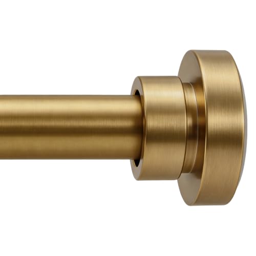 Adjustable Gold Shower Curtain Rod 34-82 Inches Tension No-Drill Support - 1 Pack