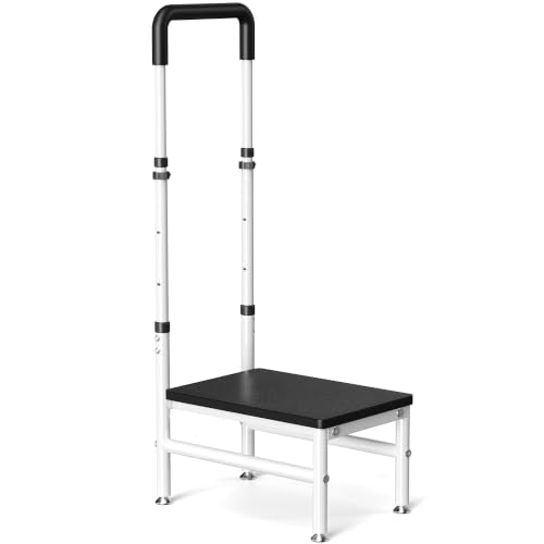 Heavy Duty Step Stool with Handle for Adults & Seniors, Supports 400 lbs