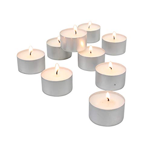 300 Pack Unscented Tea Light Candles - White Long Burn Time, Safety & Versatile Decor