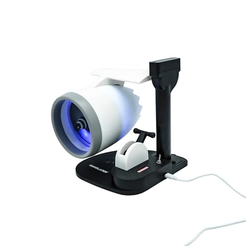 Blue Jet Engine Fan Model with Wireless Charger - Desk Gadget & Aviation Decor