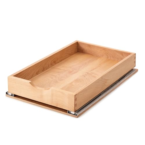 Pull Out Cabinet Drawers - 12'W x 18'D Beechwood, Soft Close, Pre-Assembled