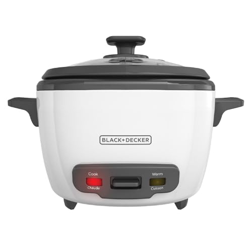 16-Cup Rice Cooker with Steaming Basket - Black+Decker 8-Cup Uncooked Capacity