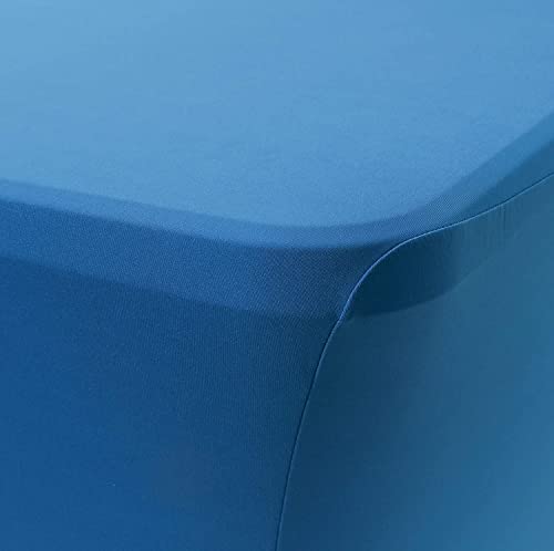 Obstal 4ft Stretch Spandex Table Cover for Standard Folding Tables - Universal Rectangular Fitted Tablecloth Protector for Wedding, Banquet and Party,Aqua