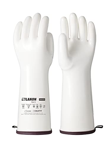 Liquid Silicone Oven Mitts - Extra Long White Heat Resistant Kitchen Gloves