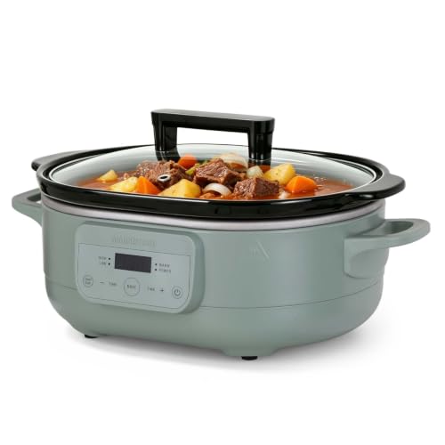 Olive Magnifique 6-Quart Programmable Slow Cooker with Removable Nonstick Pot