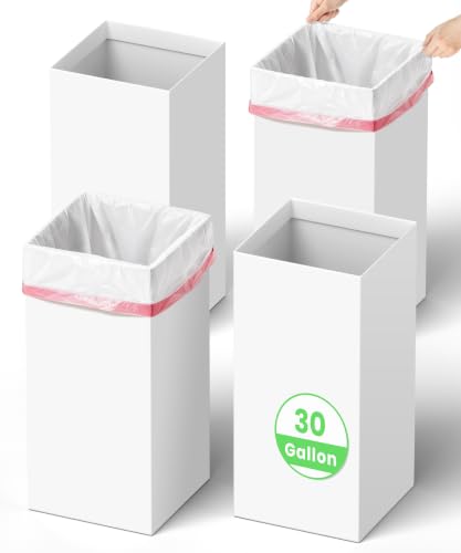 30 Gallon Disposable Trash Cans for Parties - Pack of 4, Eco-Friendly & Foldable