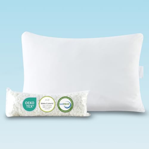 Queen Shredded Memory Foam Pillow with Cooling Surface - Adjustable Loft & Support