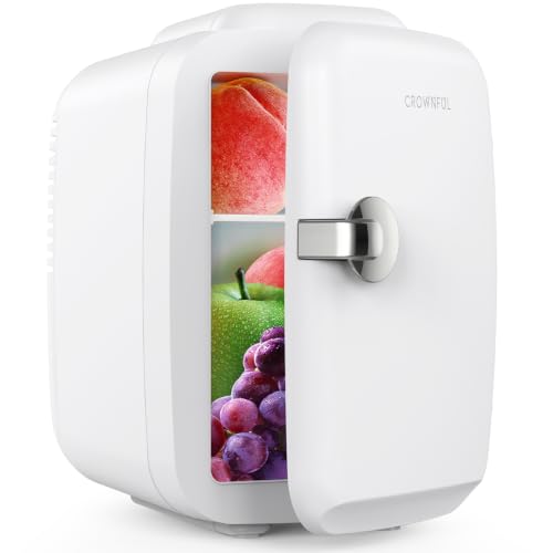 Mini Fridge 4L Portable Cooler & Warmer for Skin Care, Cosmetics, Drinks - White