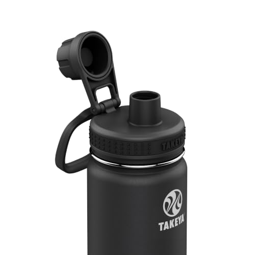 Insulated Stainless Steel Water Bottle 24 oz - Onyx, Leakproof, Keeps Drinks Cold 24H, Fits Most Cup Holders