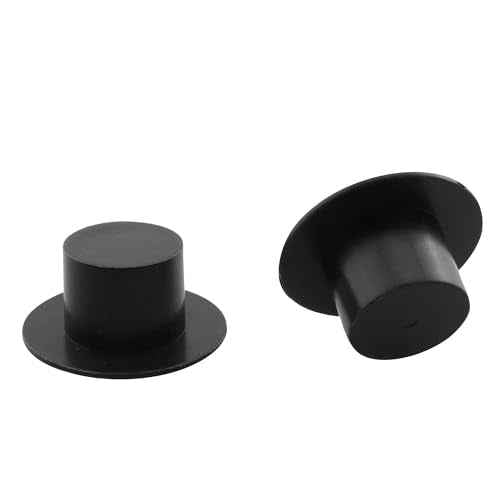 Black Mini Plastic Decorative Cap Top Hats DIY Hat Crafts Decoration for Christmas Party Birthday Party