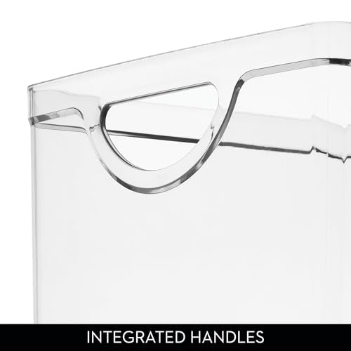 iDesign 2-Pack Extra Long Clear Plastic Storage Bins for Pantry & Kitchen