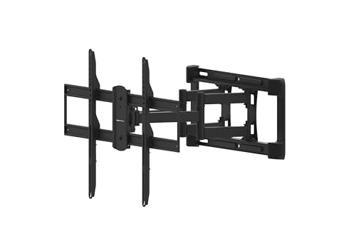 Amazon Basics Full Motion Articulating TV Mount for 37-80 inch Screens - Dual Arm, VESA Compatible, Black