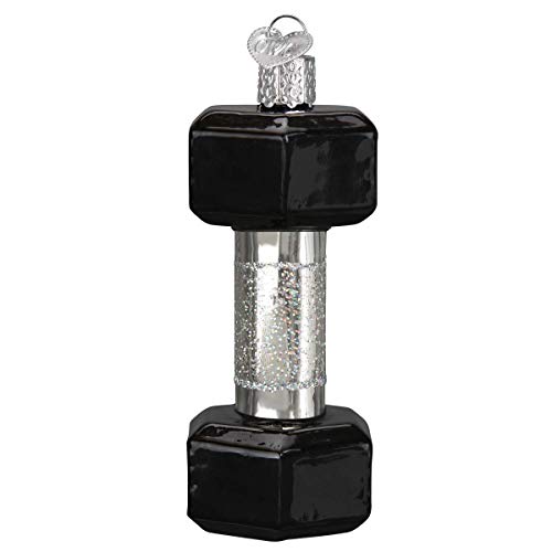 Old World Christmas Dumbbell Glass Ornament for Tree – Variation: Dumbbell