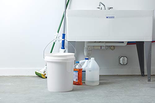 White 5 Gallon Heavy Duty Bucket - BPA-Free Plastic with Handle, 3-Pack