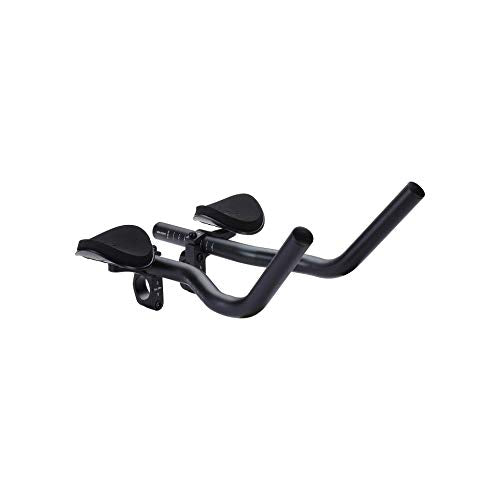 Single Aluminium Aero Bars for Road Bikes - 26/31.8 mm Handlebar Tri Bars Black