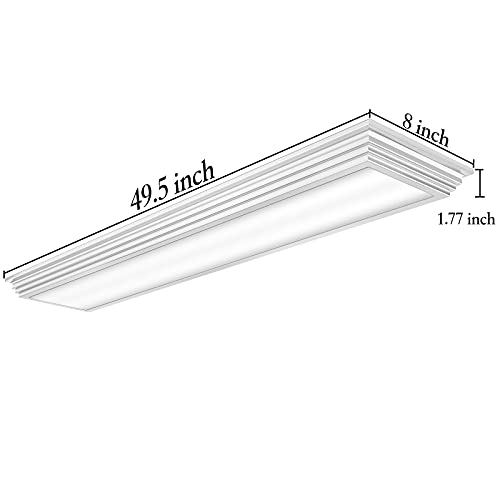 4FT Dimmable LED Wraparound Light - 3 Color Temp, 50W Flush Mount Ceiling Fixture - 1 Pack
