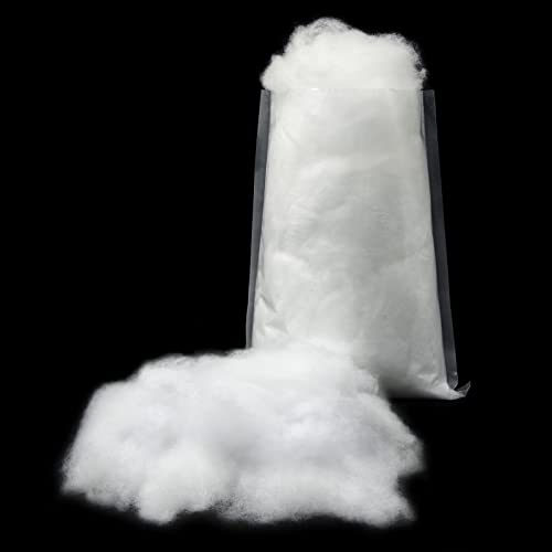 Christmas Fake Snow Decor, Cotton Snow Fluff Decor, Artificial Snow for Winter Village, Flame Resistant Indoor Snow Blanket for Xmas Display(5.6 OZ)