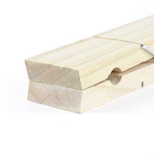 12 Inch Giant Clothespins, Jumbo Wood Clips for DIY Craft, Bathroom or Laundry Room Decoration, 2 PCS