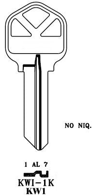 Kwikset Key Blanks Box 250 - Durable Brass Uncut Keys for Locksmiths