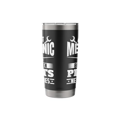 Aircraft Mechanic Tumbler 20oz Insulated Stainless Steel Airplane Maintenance Gift - Black