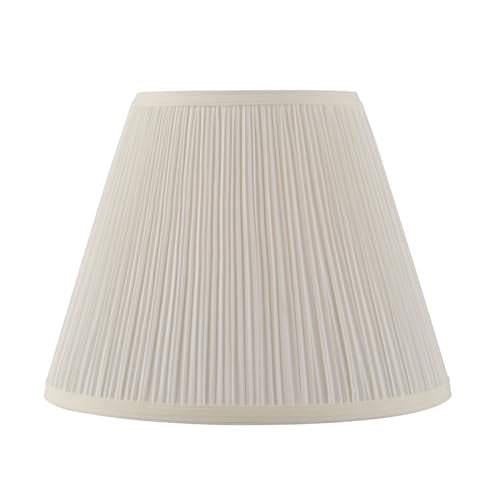 Empire Spider Lamp Shade - Pleated White Hardback 7x13 Inch, Aspen Creative