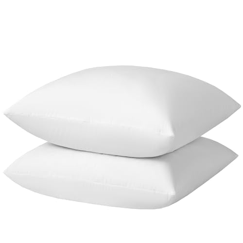 Basic Home 28x28 Hotel-Style Goose Feather Down Euro Pillow Insert - Plush, Odorless, Supportive Cushion for Sofa & Bed