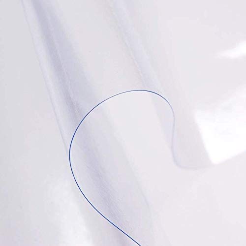 sancua Clear Plastic 100% Waterproof Tablecloth - 60 x 102 Inch - Vinyl PVC Rectangle Table Cloth Protector Oil Spill Proof Wipe Clean Table Cover for Dining Tables, Parties & Camping, Crystal Clear