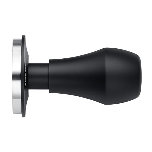 Normcore 58.5mm Coffee Tamper V4.1 with Click Sound Feedback, Spring Loaded Flat Base - Black