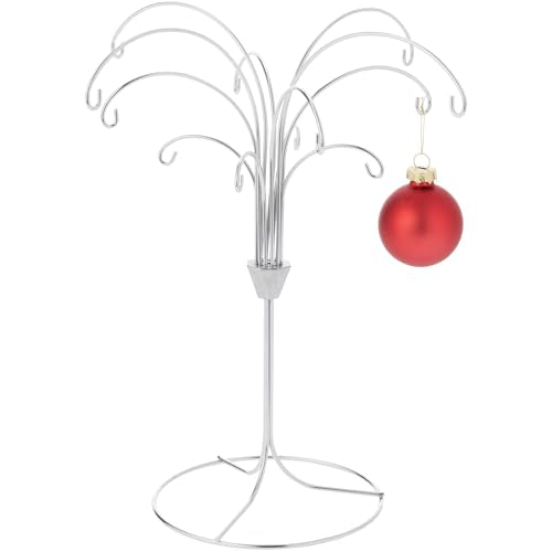 Bard's 12 Arm Silver Ornament Display Stand Pack of 2 - Tree, 11.5" High