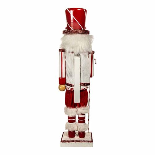 Kurt Adler Peppermint Nutcracker - 15 Inch Holiday Decorative Figurine