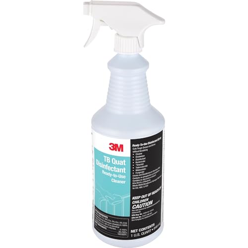 3M TB Quat Disinfectant Cleaner - 12 Bottles, EPA Registered, Ready-to-Use